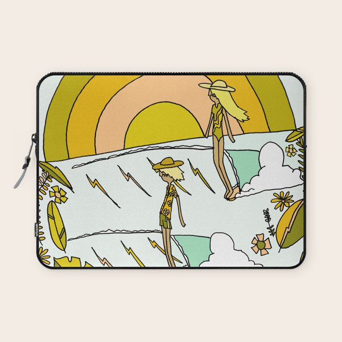 summer vibes forever // retro surf art by surfy birdy Laptop Sleeve Gallery Image 1