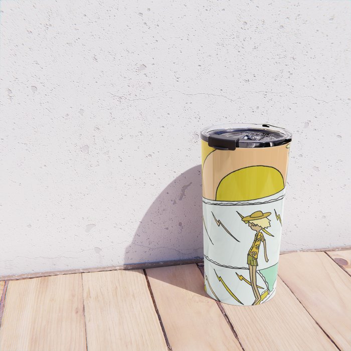 summer vibes forever // retro surf art by surfy birdy Travel Mug Gallery Image 4