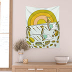summer vibes forever // retro surf art by surfy birdy Wall Tapestry Gallery Image 2