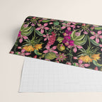 Tropical Bloom Serenade Exotic Floral Pattern Vintage Botanical Vibes Black Wrapping Paper Gallery Image 2