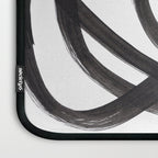 Black And White Minimalist Mid Century Abstract Ink Art Circle Swirls Black Circles Minimal Laptop Sleeve Gallery Image 3