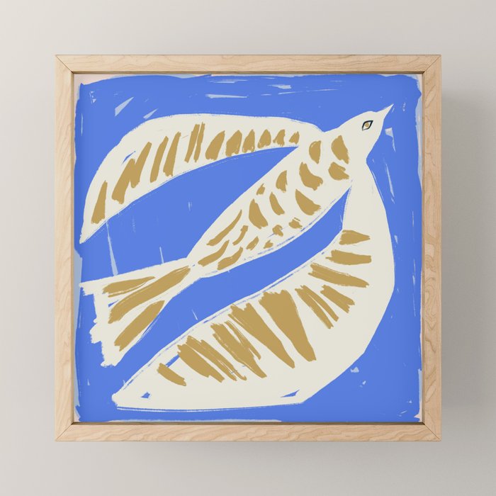 Summer Block Bird Mini Art Print Gallery Image 1