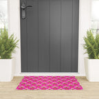 Retro Pink Floral Bunches Pattern - Pink Welcome Mat Gallery Image 3
