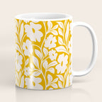 Tropical Vines Pattern - Gold Yellow Coffee Mug Gallery Image 1