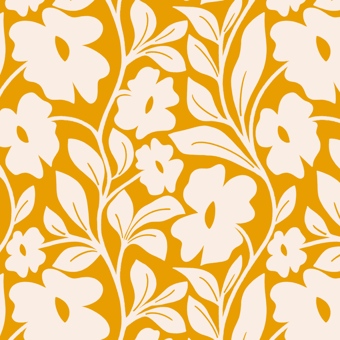 Tropical Vines Pattern - Gold Yellow Coffee Mug Gallery Image 2