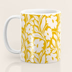 Tropical Vines Pattern - Gold Yellow Coffee Mug Gallery Image 3