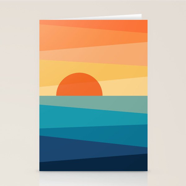 Abstract geometric sunrise Stationery Card Gallery Image 2