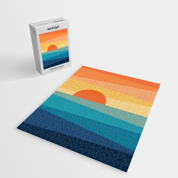 Abstract geometric sunrise Jigsaw Puzzle Gallery Image 2