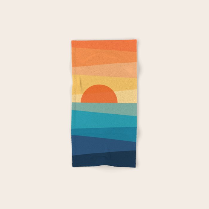 Abstract geometric sunrise Bath Towel Gallery Image 1