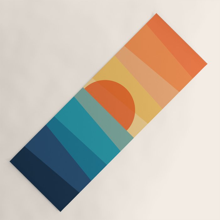 Abstract geometric sunrise Yoga Mat Gallery Image 1