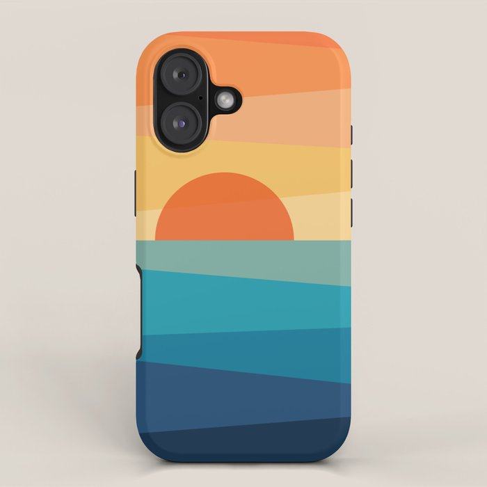 Abstract geometric sunrise iPhone Case Gallery Image 1