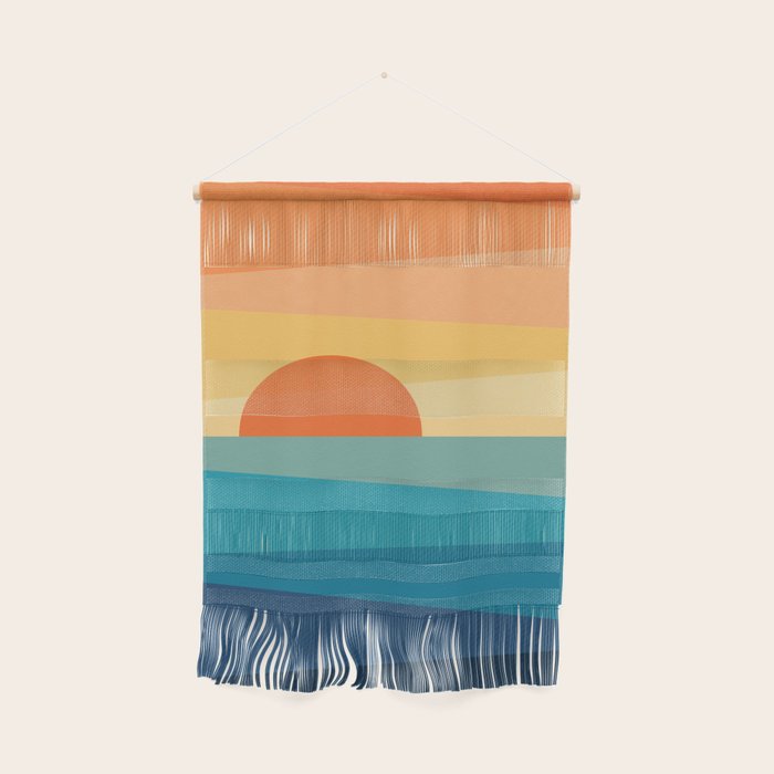 Abstract geometric sunrise Wall Hanging Gallery Image 1