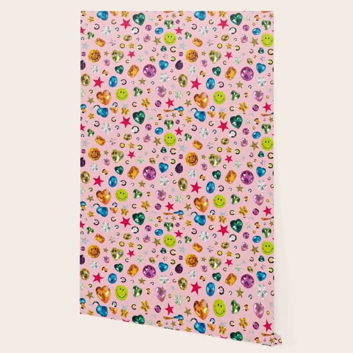 Gem Print in Pink Wallpaper Gallery Image 2