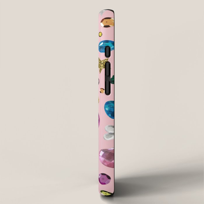 Gem Print in Pink iPhone Case Gallery Image 2