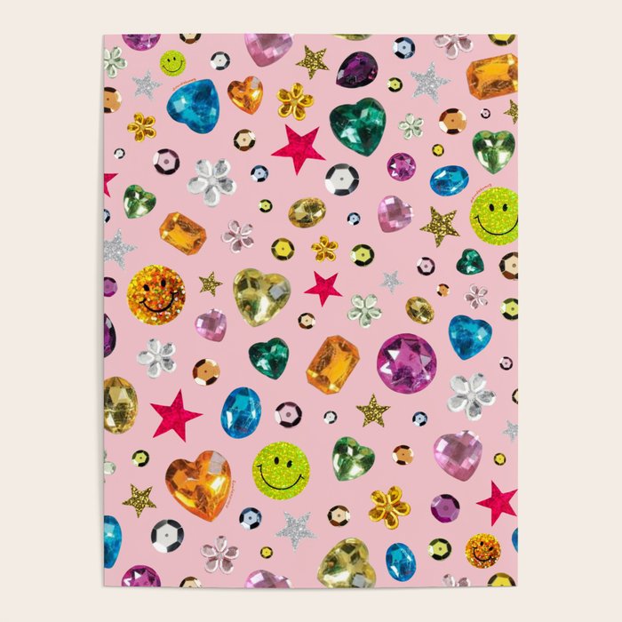 Gem Print in Pink Poster Gallery Image 4