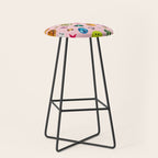 Gem Print in Pink Stool Gallery Image 1