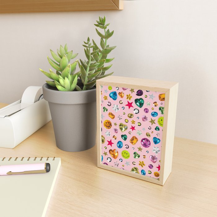 Gem Print in Pink Mini Art Print Gallery Image 2