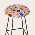 Gem Print in Pink Stool Gallery Image 2