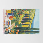 Matisse Painting Mediterranean House with Vibrant Colors and Serene Landscape Rug Gallery Image 2