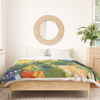 Matisse Painting Mediterranean House with Vibrant Colors and Serene Landscape Duvet Cover Gallery Image 3