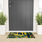 Matisse Painting Mediterranean House with Vibrant Colors and Serene Landscape Welcome Mat Gallery Image 3