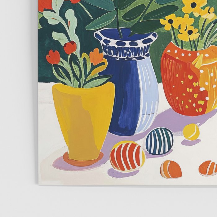Matisse Painting Mediterranean House with Vibrant Colors and Serene Landscape Poster Gallery Image 3