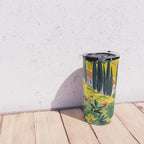 Matisse Painting Mediterranean House with Vibrant Colors and Serene Landscape Travel Mug Gallery Image 4