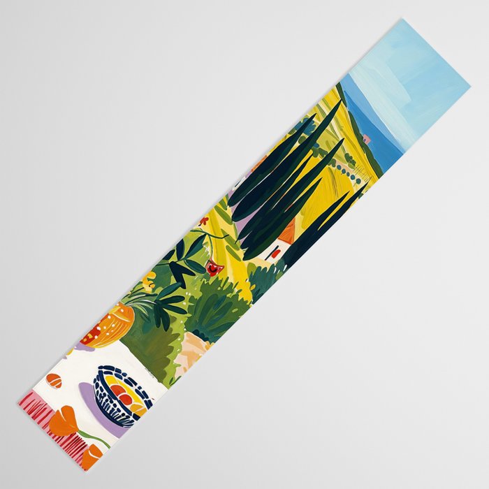 Matisse Painting Mediterranean House with Vibrant Colors and Serene Landscape Table Runner Gallery Image 3