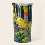 Matisse Painting Mediterranean House with Vibrant Colors and Serene Landscape Travel Mug Gallery Image 3