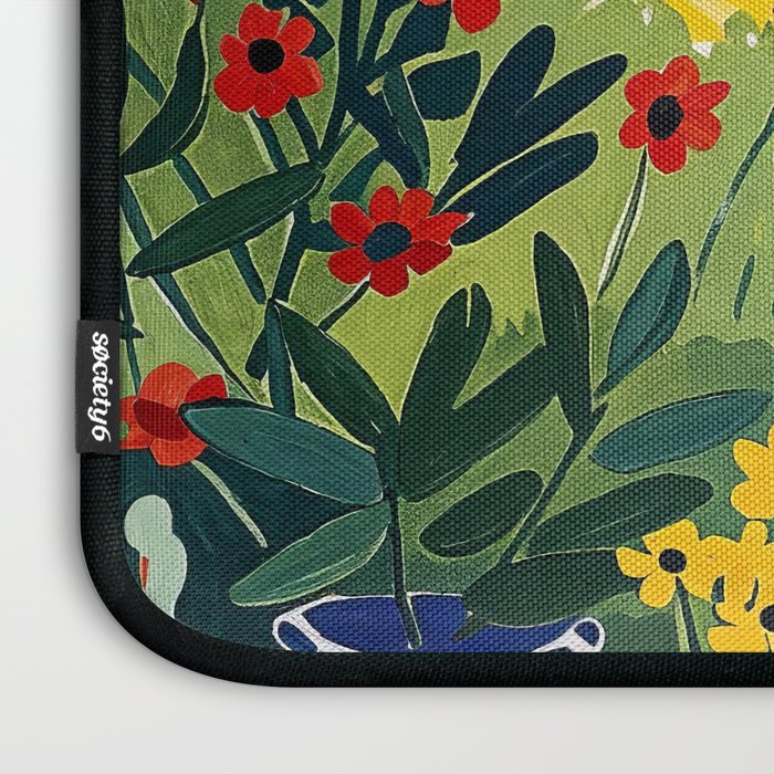 Matisse Painting Mediterranean House with Vibrant Colors and Serene Landscape Laptop Sleeve Gallery Image 3