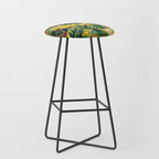 Matisse Painting Mediterranean House with Vibrant Colors and Serene Landscape Stool Gallery Image 1