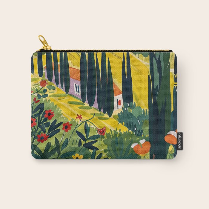Matisse Painting Mediterranean House with Vibrant Colors and Serene Landscape Carry All Pouch Gallery Image 1