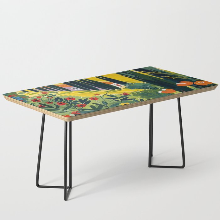 Matisse Painting Mediterranean House with Vibrant Colors and Serene Landscape Coffee Table Gallery Image 1