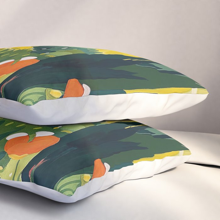 Matisse Painting Mediterranean House with Vibrant Colors and Serene Landscape Pillow Sham Gallery Image 3