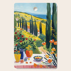 Matisse Painting Mediterranean House with Vibrant Colors and Serene Landscape Cutting Board Gallery Image 1