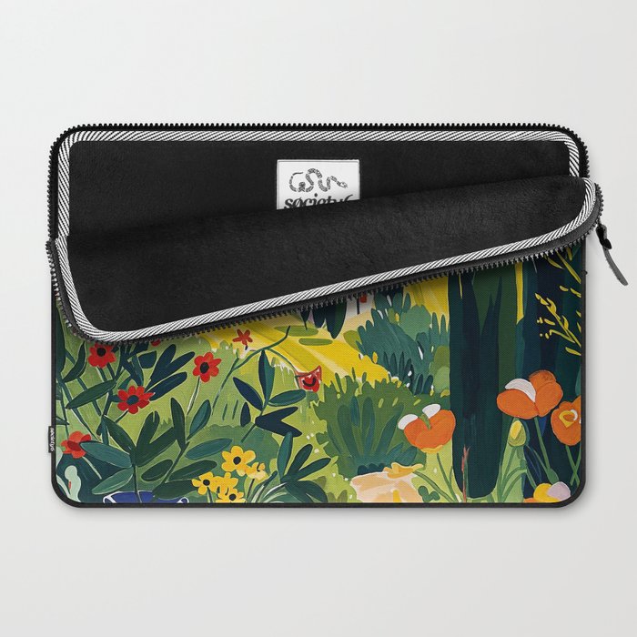 Matisse Painting Mediterranean House with Vibrant Colors and Serene Landscape Laptop Sleeve Gallery Image 2