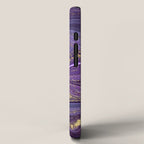 Purple Marble Glitter Gold Fluid Painting Pouring Jupiter Surface Glamorous Shiny Metallic Accents iPhone Case Gallery Image 2