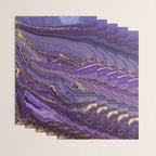 Purple Marble Glitter Gold Fluid Painting Pouring Jupiter Surface Glamorous Shiny Metallic Accents Wrapping Paper Gallery Image 3