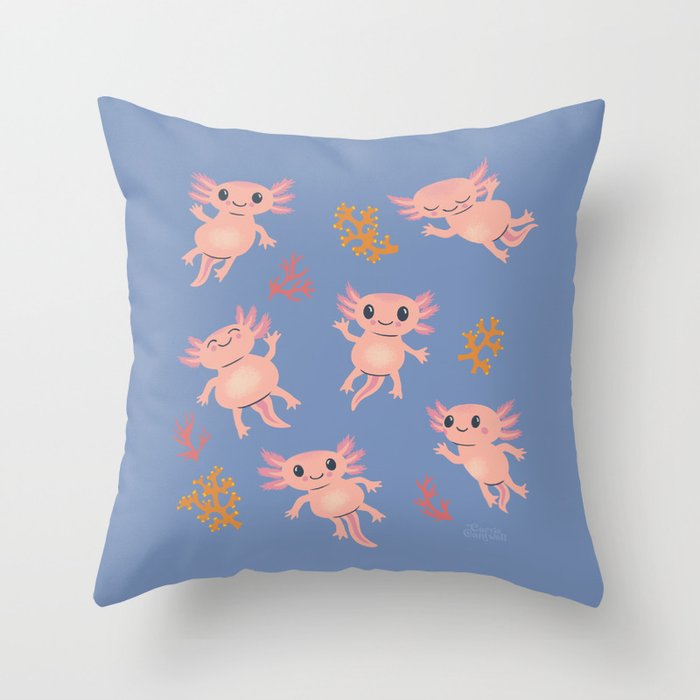 Baby Axolotl Throw Pillow Gallery Image 1