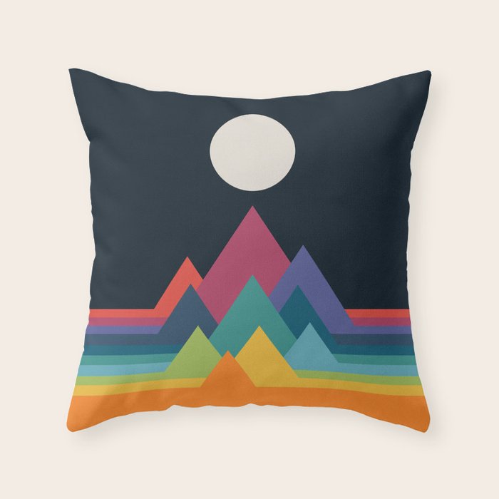 Whimsical Mountains Throw Pillow Gallery Image 6