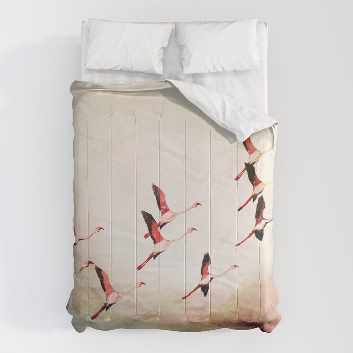 Flock of Flamingos Comforter Gallery Image 6