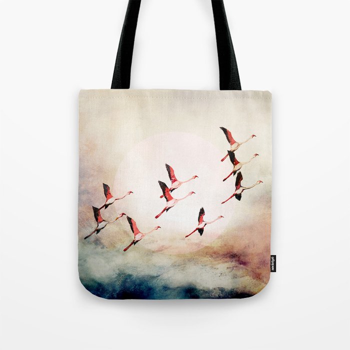 Flock of Flamingos Tote Bag Gallery Image 1
