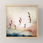 Flock of Flamingos Mini Art Print Gallery Image 1