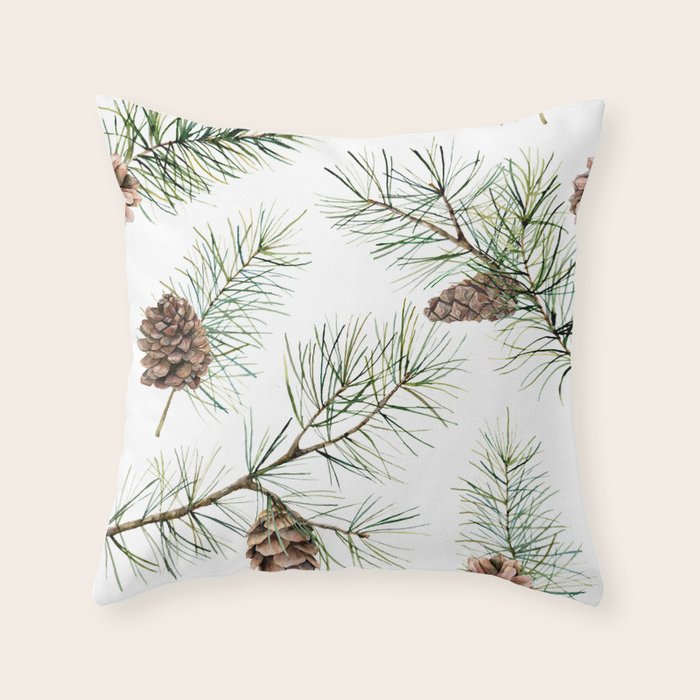 Festive Pinecones Throw Pillow Gallery Image 6