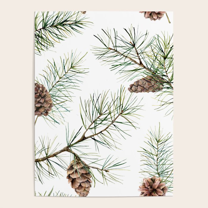 Festive Pinecones Poster Gallery Image 1