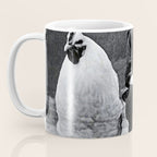 Smoking Boy with Chicken black and white photograph - photography - photographs Coffee Mug Gallery Image 3