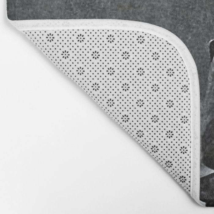 Smoking Boy with Chicken black and white photograph - photography - photographs Bath Mat Gallery Image 2