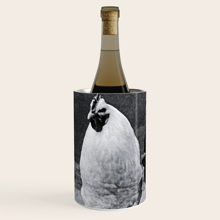 Smoking Boy with Chicken black and white photograph - photography - photographs Wine Chiller Gallery Image 2