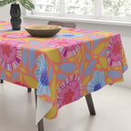 Folk Floral Blossoms in Sweet Peach Tablecloth Gallery Image 3