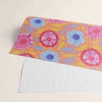 Folk Floral Blossoms in Sweet Peach Wrapping Paper Gallery Image 2